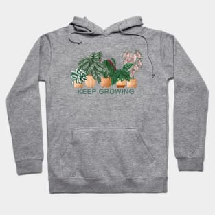 Keep Growing Plant illustration Hoodie